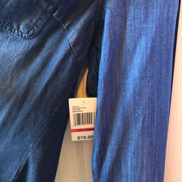 NWT denim shirt by Kensie - Picture 8 of 8